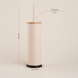 Ёршик для унитаза с подставкой SL Home, силиконовый, 9.89.839 бежевый - Sima-land home фото 2