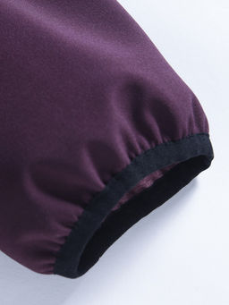 Куртка женская гибридная стёганая с капюшоном с графеновой подкладкой темно-фиолетового цвета 9626_1TF