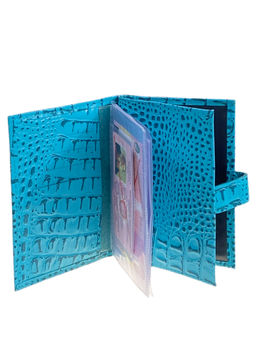 Обложка для паспорта и автодокументов из натуральной кожи, цвет голубой - Greta фото 2