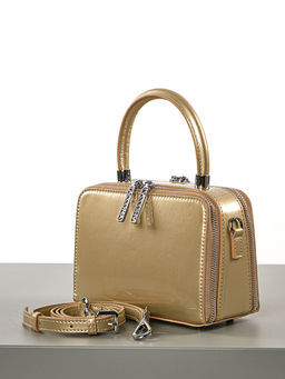 LACCOMA сумка F2065-4-светло золотистый натуральная кожа фото 5