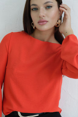 Блуза прямого силуэта с вырезом лодочка - Martichelli фото 25