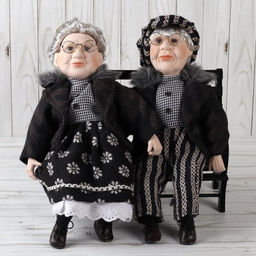 Сувенир коллекционный Бабушка и Дедушка на скамейке 2 штуки набор / 16194 /уп 8/ - ГалеонТрейд фото 3