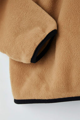 Camel Regular/Normal Kesim Dik Yaka Fermuarl? Dikis Detayl? Polar Sweatshirt TMNAW26SW00036