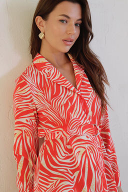 Платье-рубашка с английским воротником принт - Martichelli фото 146