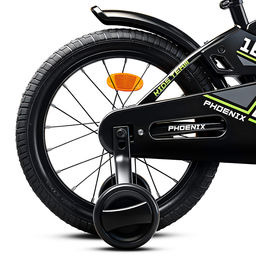 Велосипед 16" Rocket Phoenix, цвет черно/зеленый