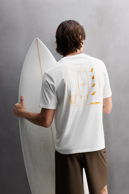 SURF BOARD PRINT T-SHIRT - Zara фото 10