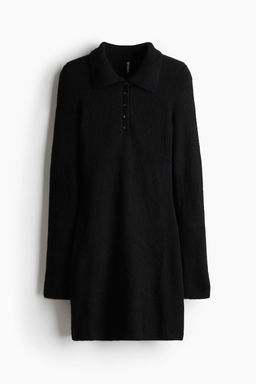 Fine-knit polo dress - H&m фото 5