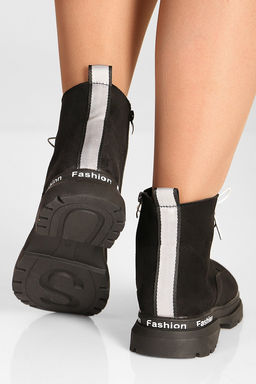 Ботинки из искусственной замши