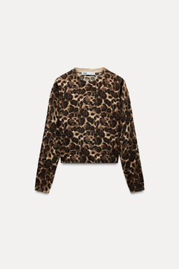 ANIMAL PRINT KNIT SWEATER - Zara фото 5