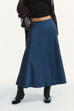 CHECKED PLEATED MIDI SKIRT - Zara фото 3
