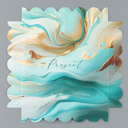 Цена за 5 шт. Коробка кондитерская, сундук, упаковка, «Бирюза», 16×16×18 см