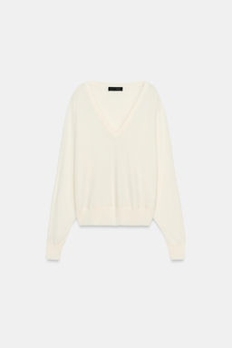 JERSEY PUNTO ESCOTE PICO / Blanco - Zara фото 8