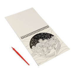 Блокнот гравюра-раскраска 19х19см Воображение - Школа талантов фото 6
