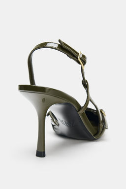 BUCKLED STRAPPY HEELS - Zara фото 7