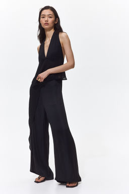 Pantal?n de sat?n con detalle cruzado - H&m фото 3