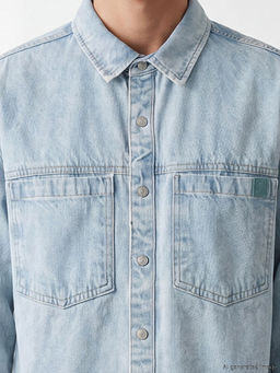 Loose Fit Erkek Jean G?mlek