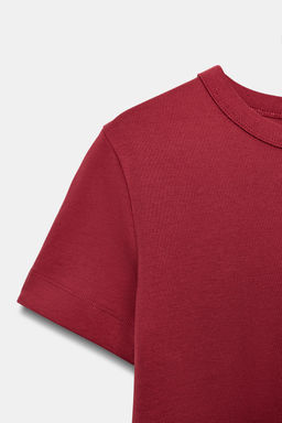 CAMISETA INTERLOCK MANGA CORTA / Granate - Zara фото 7