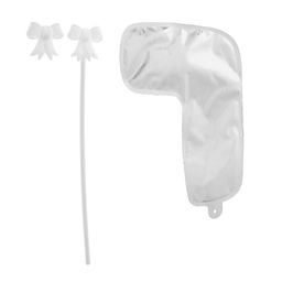 Воздушный шар 3" «Цифра-топпер 7», серебряный