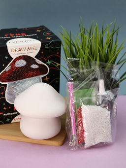 Алмазная мозаика на копилке (нижняя загрузка) Draw Me! Mushroom, (9.5*9.5*10 см)