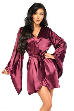 Samira peignoir Burgundy
