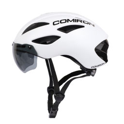 Шлем велосипедный с визором COMIRON. Цвет: White. Размер: L (58-62см) / MX-100T / уп 12 - ГалеонТрейд фото 7
