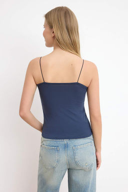 Trendyolmilla Siyah-Beyaz-Bej 3lu Paket Ask?l? Vucuda Oturan Kare Yaka Esnek Orme Atlet TWOSS24AL00054  фото 19