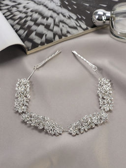 Аксессуар для волос «Холли», бабочки, 22 см, серебро