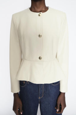 PEPLUM LEATHER EFFECT BLAZER - Zara фото 2