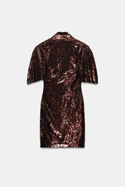 SHORT SEQUINNED DRESS - Zara фото 9