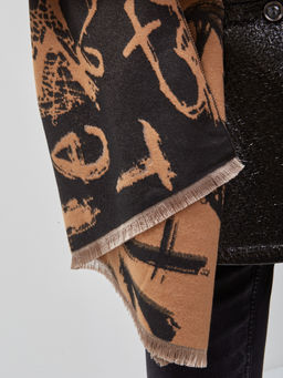 В составе шерсть и кашемир! теплый двусторонний палантин - Tantino фото 6