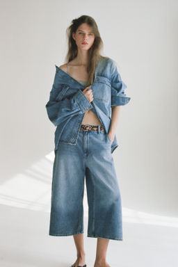 Wide High Waist Culotte Jeans - H&m фото 2