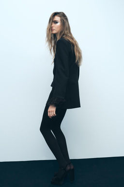 DOUBLE-BREASTED BLAZER WITH FEATHERS - Zara фото 4