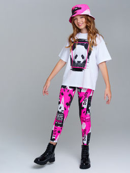 Футболка PlayToday для девочки oversize хлопок с эластаном комбинированная  фото 2