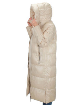 22-116 LT. BEIGE Пальто зимнее женское (200 гр. тинсулейт) - Фабричный китай фото 10