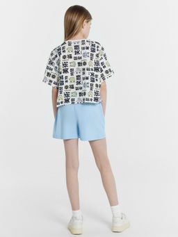 Футболка для девочек белая с принтом иероглифы - Mark formelle фото 6