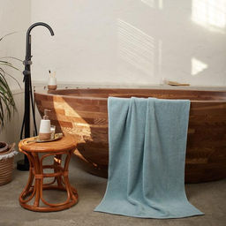 Полотенце махровое Этель Organic Mint 70х130 см, 100% хлопок, 420гр/м2  фото 6