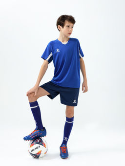 Детская футбольная форма KELME Short-Sleeved Football Suit (Blue/Dark Blue)