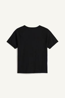 CAMISETA RELAXED FIT BORDADO CORAL / Negro - Zara фото 6