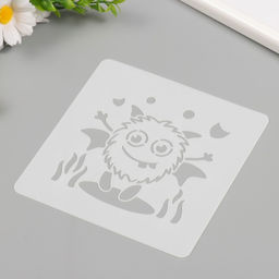 Цена за 3 шт. Трафарет пластик «Инопланетянин», 15×15 см