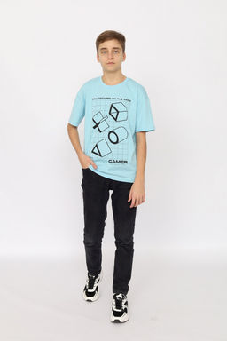 CRB wear/ CSJB 63801-43-404 Футболка для мальчика,голубой/Ex.Cherubino  фото 3