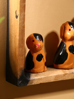 Сувенир интерьерный «Собаки в рамке», 19×19 см, дерево