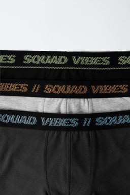 6-14 YEARS/ THREE-PACK OF TEXT BOXERS - Zara фото 2