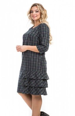 Платье 1039 синяя клетка - Novita фото 2