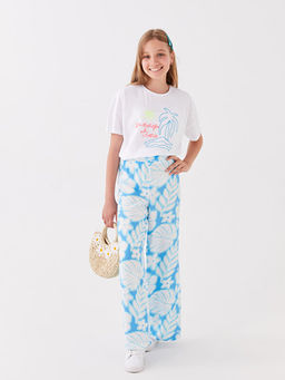 Beli Lastikli Wideleg K?z ?ocuk Pantolon