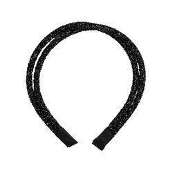 Ободок двойной Стразы / NK-23 /уп 12/черный