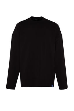 TRENDYOL MAN Siyah Oversize/Genis Kesim Limited Edition Dokulu Etiket Detayl? Sweatshirt TMNAW24SW00073 - Trendyolmilla фото 6