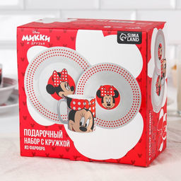 Набор посуды, 3 предмета: тарелка 16,5 см, миска 14 см, кружка 250 мл, Минни, Минни Маус - Disney фото 8