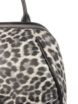 LACCOMA рюкзак Мэри-HL040-леопард черный эко кожа хлопок  фото 4