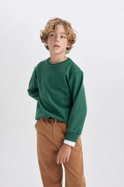 Толстовка из ткани Selanik с круглым вырезом для мальчиков - Defacto фото 5
