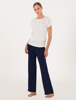 Beyaz K_sakollu Pijama Tak_m_